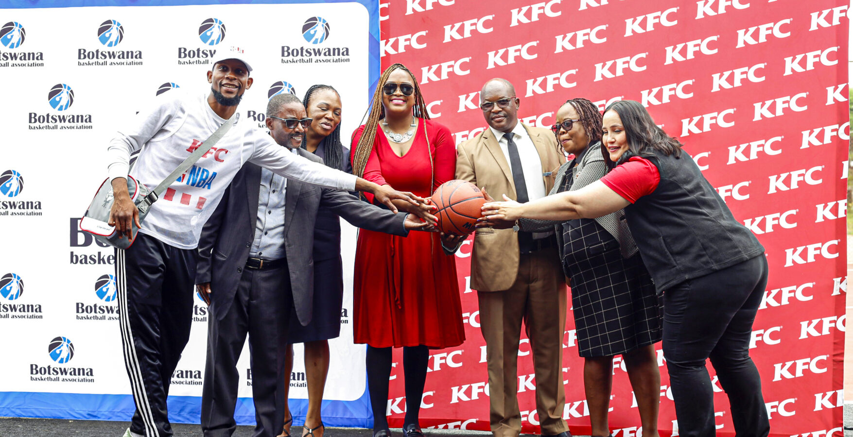 KFC Hands Over Refurbished Tsholofelo Park Basketball court Botswana